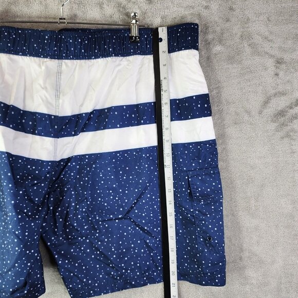 Mens Modelo Especial Elastic Tie Waist Swim Shorts Blue w/ white Stripe XXL - Picture 9 of 10